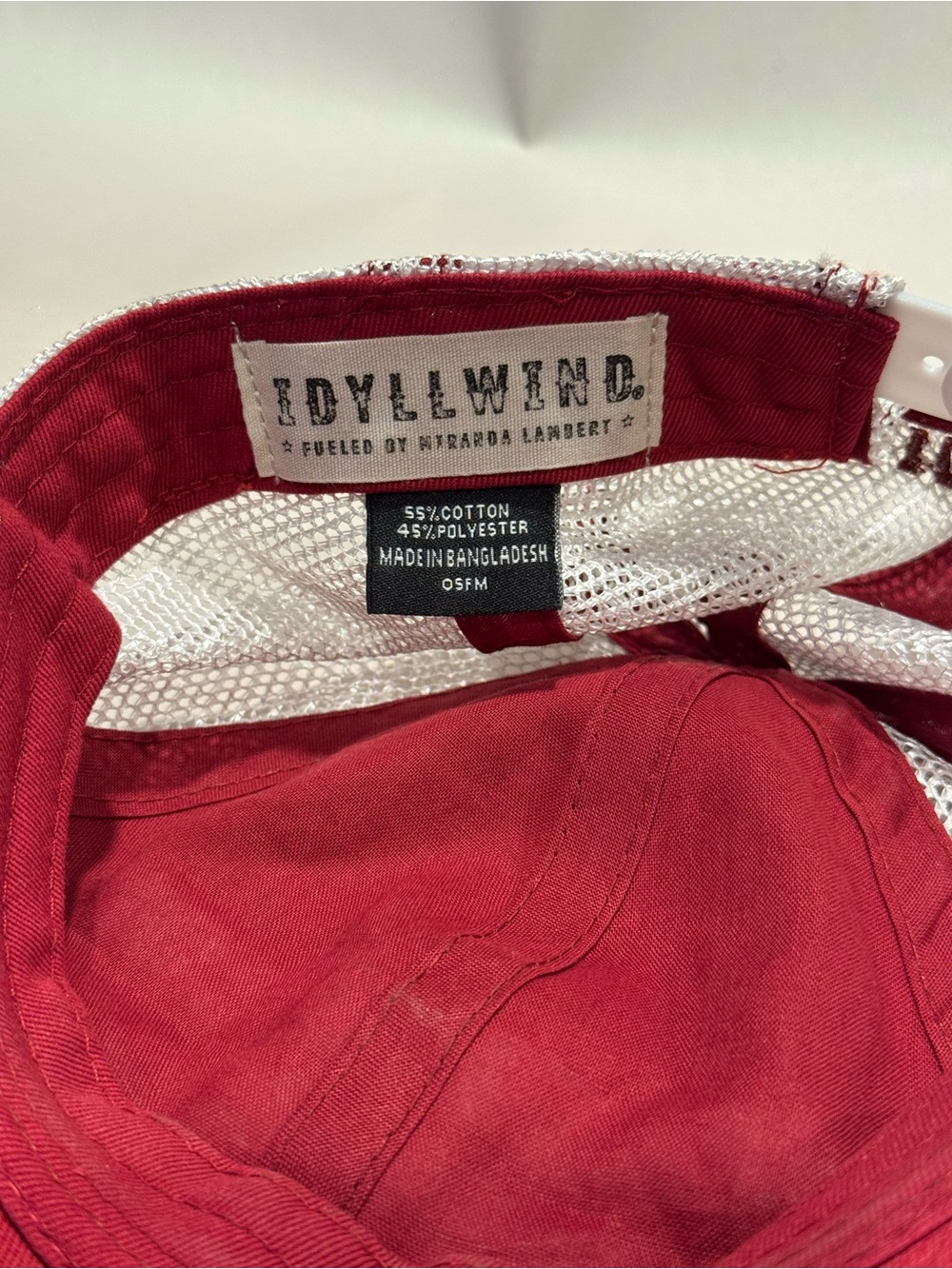 Crazy Heifer Cattle Co Snapback Trucker Hat Cap Mesh Back Red Miranda Lambert - Picture 7 of 7